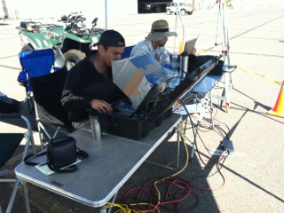 Corey and Ritchie at the ground-based station